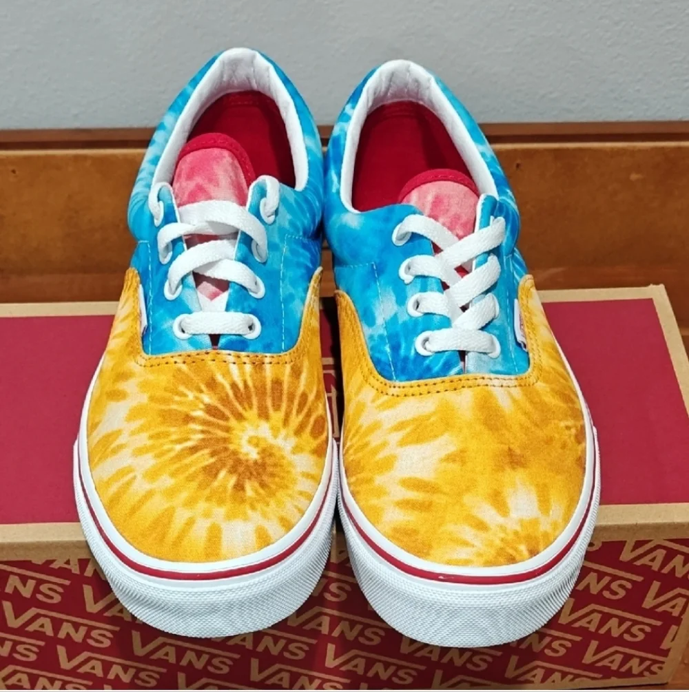 Vans Kids Tie-Dye Sneakers - Blue, Yellow, Pink